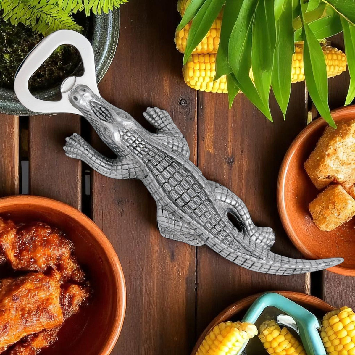 Arthur Court Alligator Alligator Bottle Opener