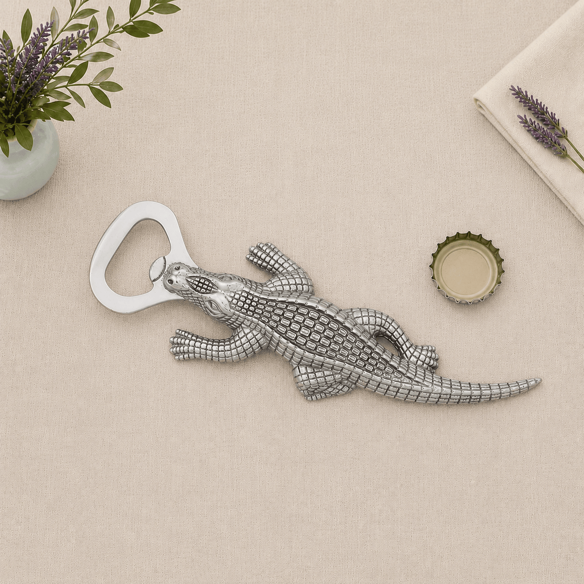 Arthur Court Alligator Alligator Bottle Opener