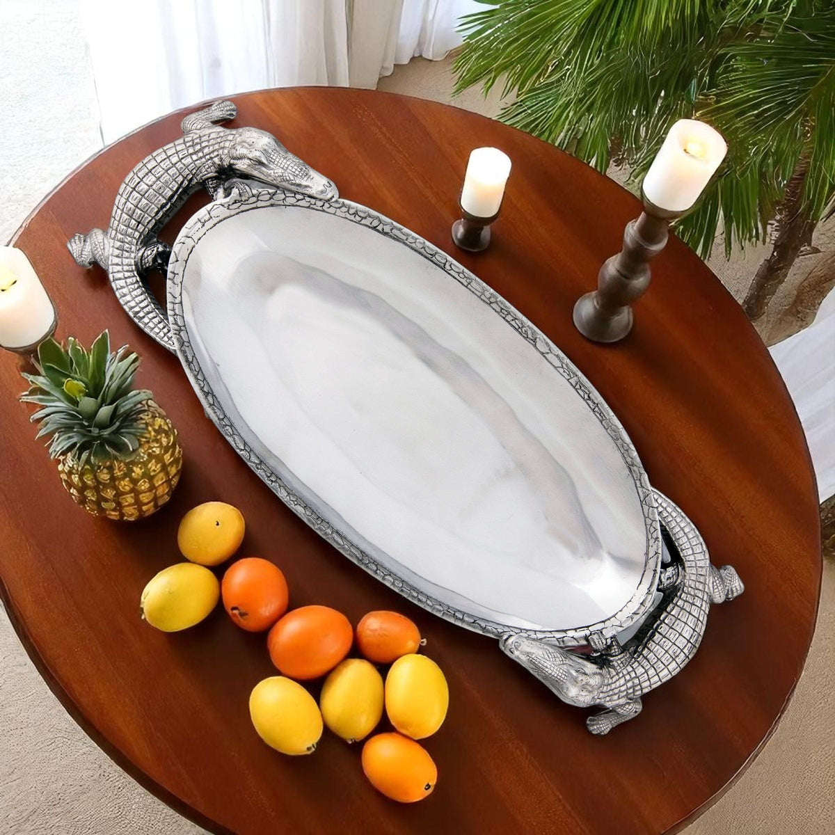 Arthur Court Alligator Alligator Centerpiece Tray