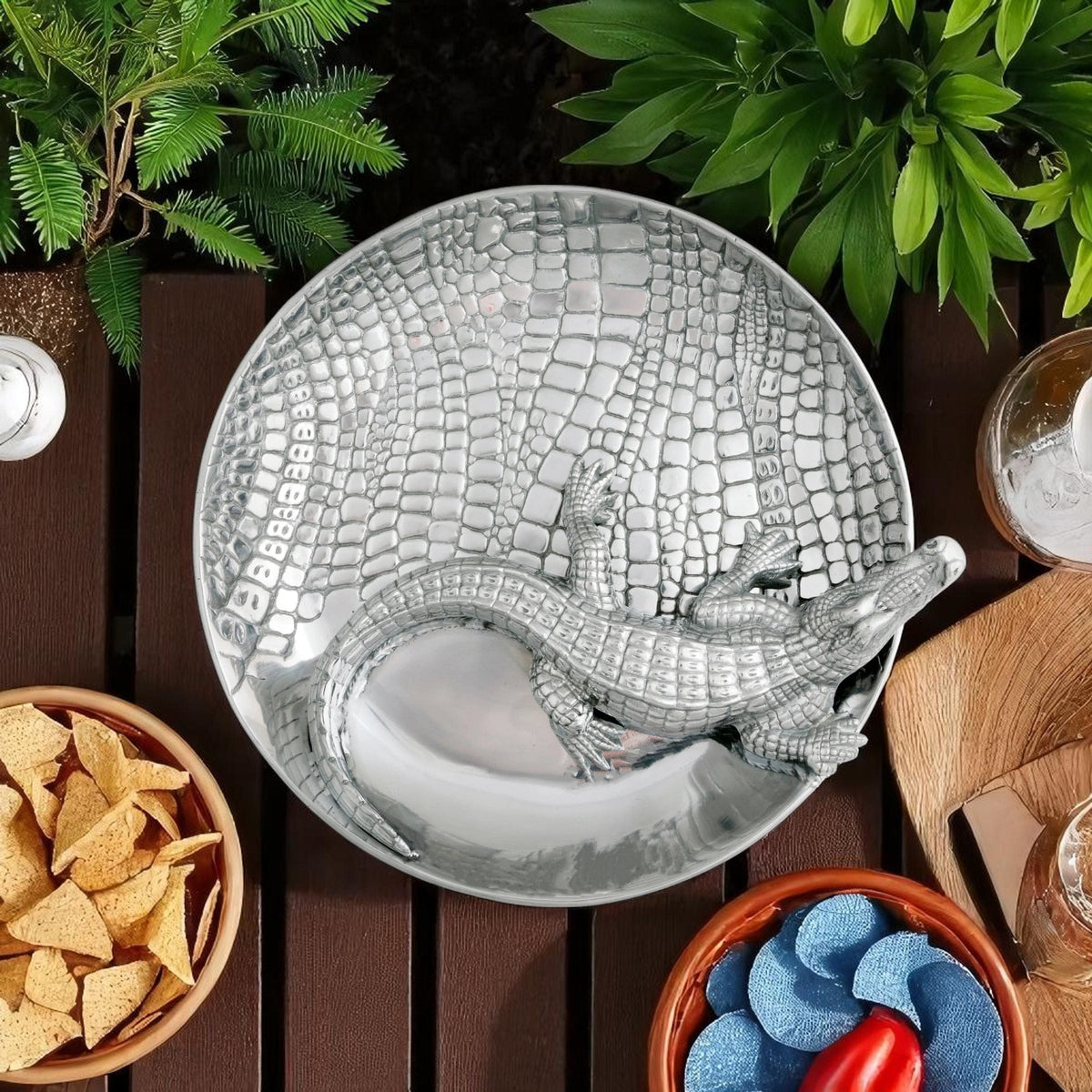 Arthur Court Alligator Alligator Chip and Dip