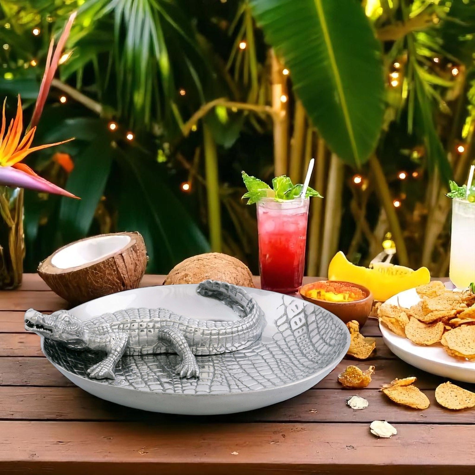 Arthur Court Alligator Alligator Chip and Dip