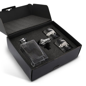 Arthur Court Alligator Alligator Decanter Set with Glasses