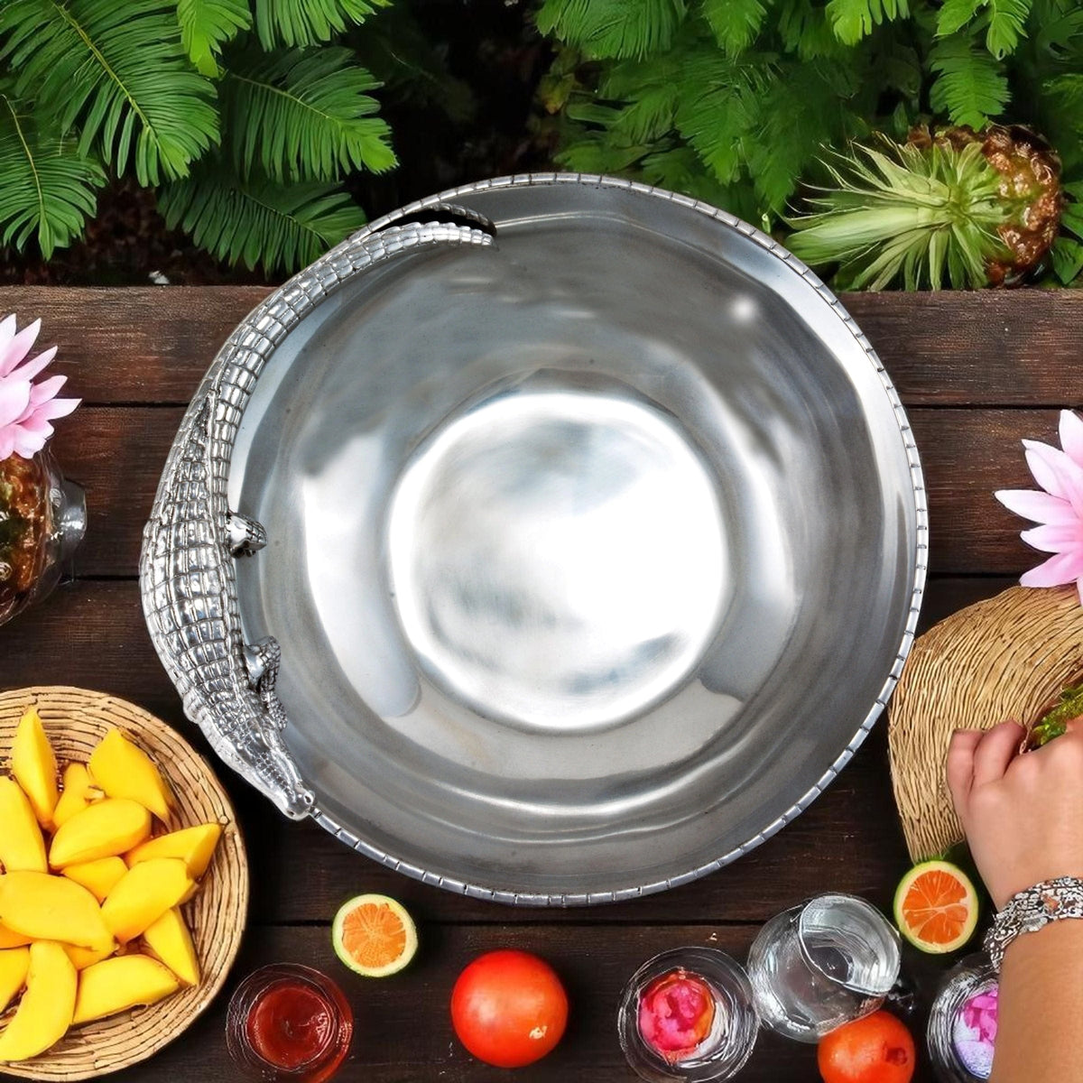 Arthur Court Alligator Alligator Figural 12 Bowl