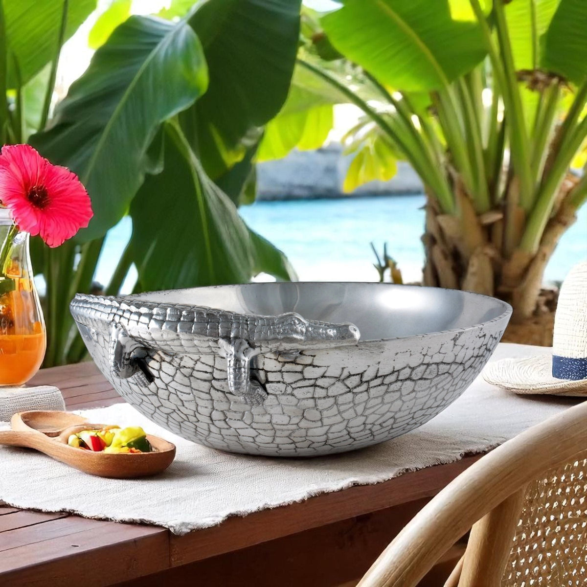 Arthur Court Alligator Alligator Figural 12 Bowl