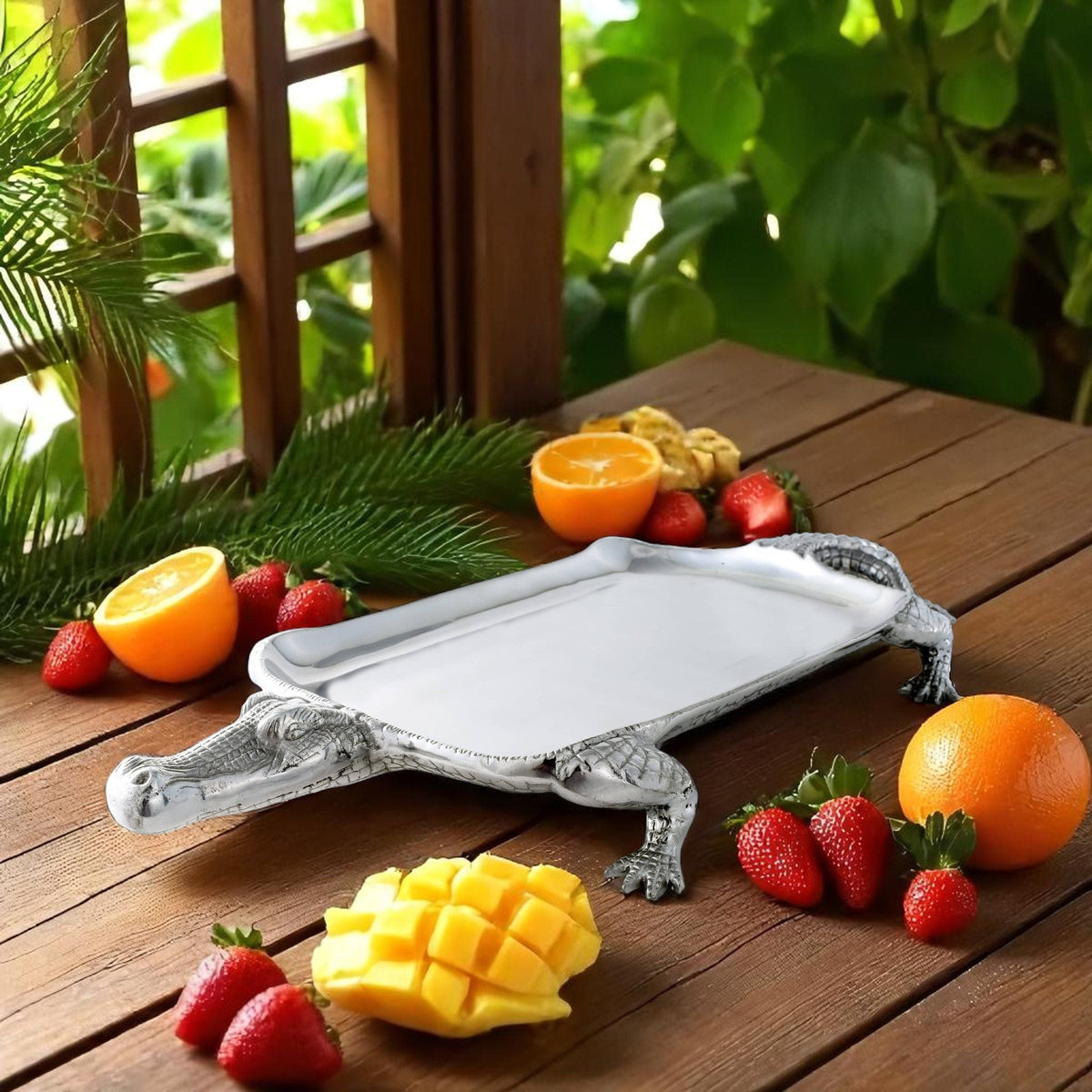 Arthur Court Alligator Alligator Figural Platter