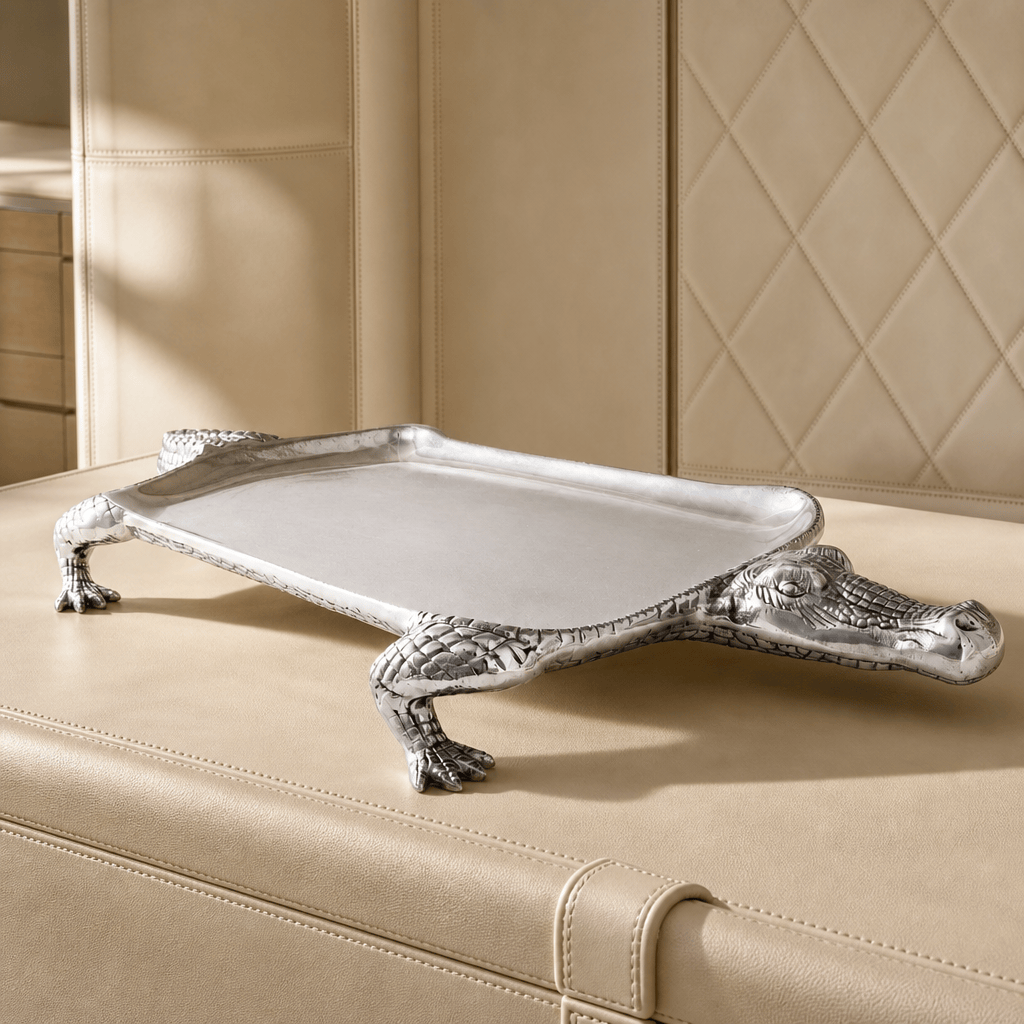 Arthur Court Alligator Alligator Figural Platter