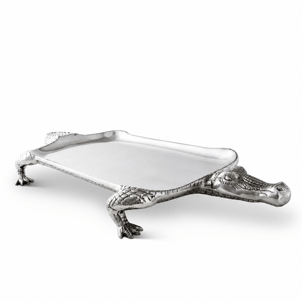 Arthur Court Alligator Alligator Figural Platter