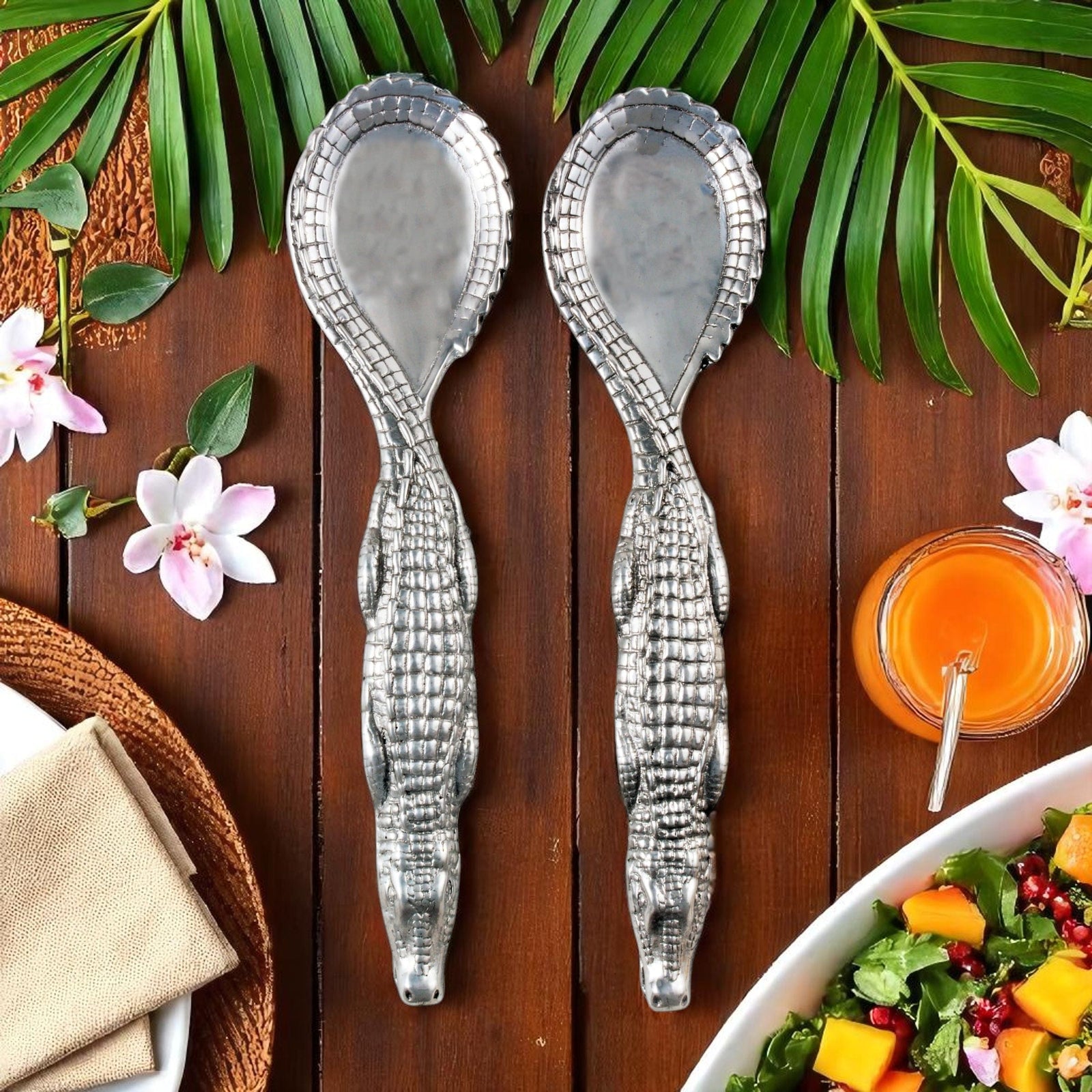 Arthur Court Alligator Alligator Figural Serving Set