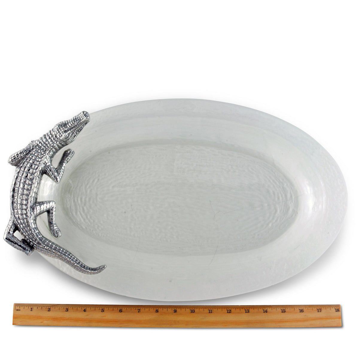 Arthur Court Alligator Alligator Glass Platter