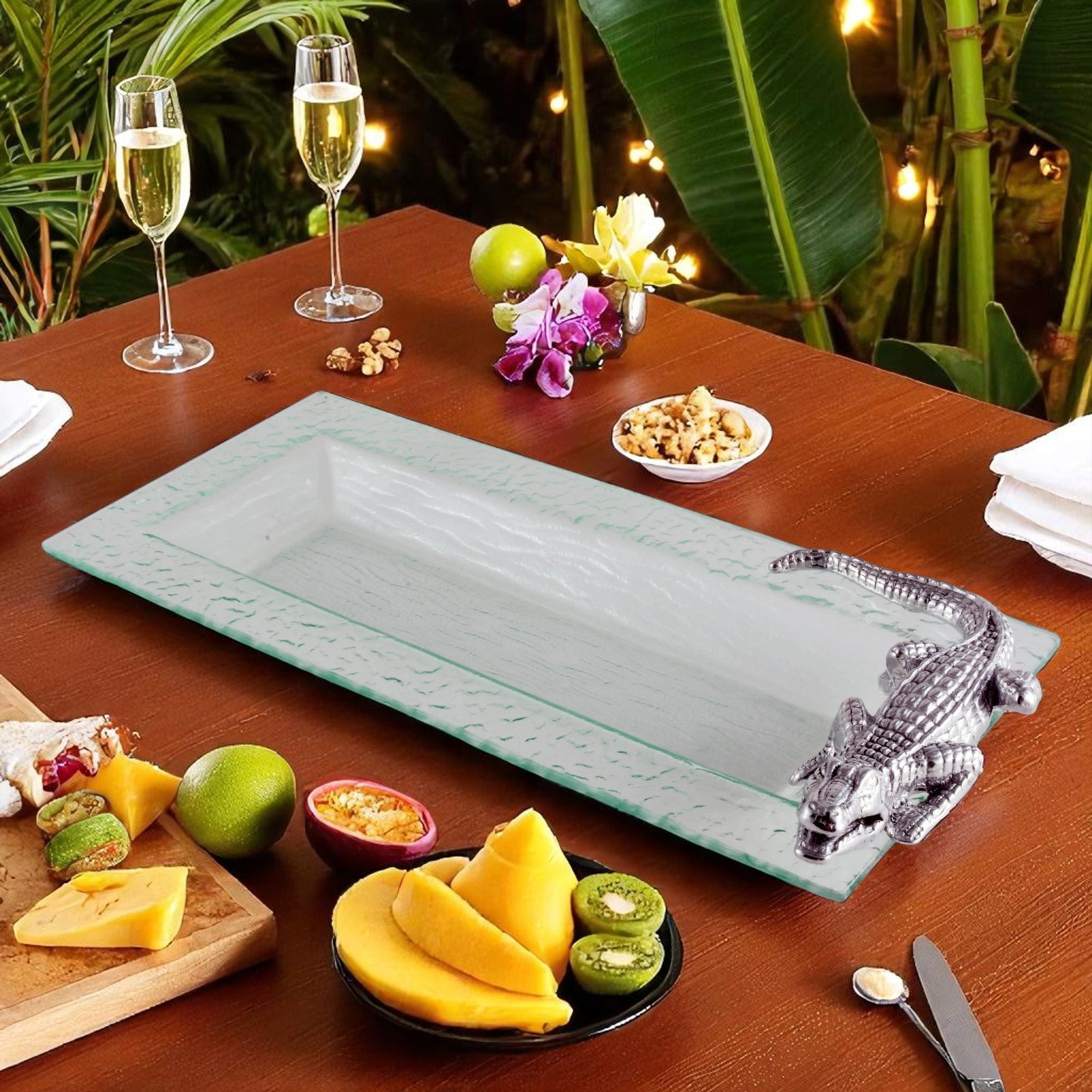 Arthur Court Alligator Alligator Oblong Tray