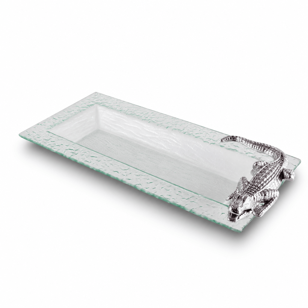 Arthur Court Alligator Alligator Oblong Tray