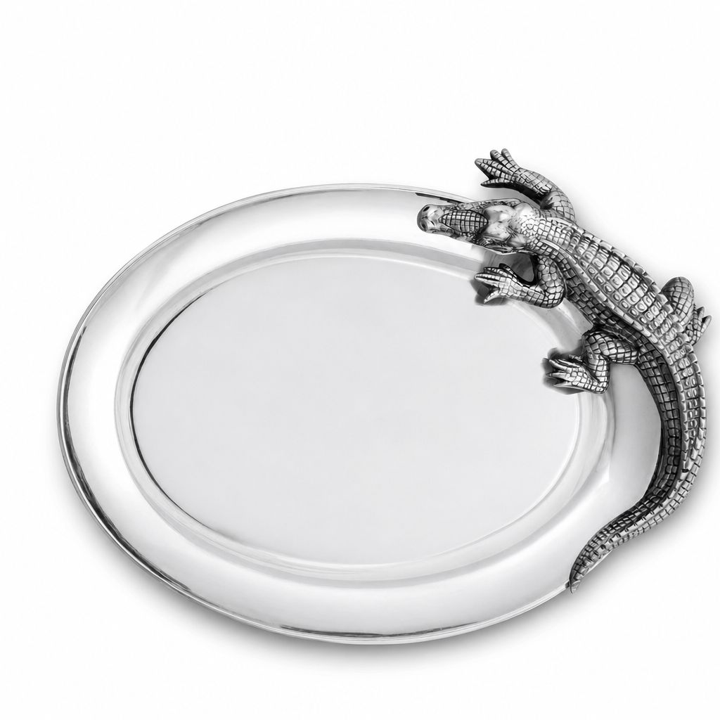 Arthur Court Alligator Alligator Oval Platter