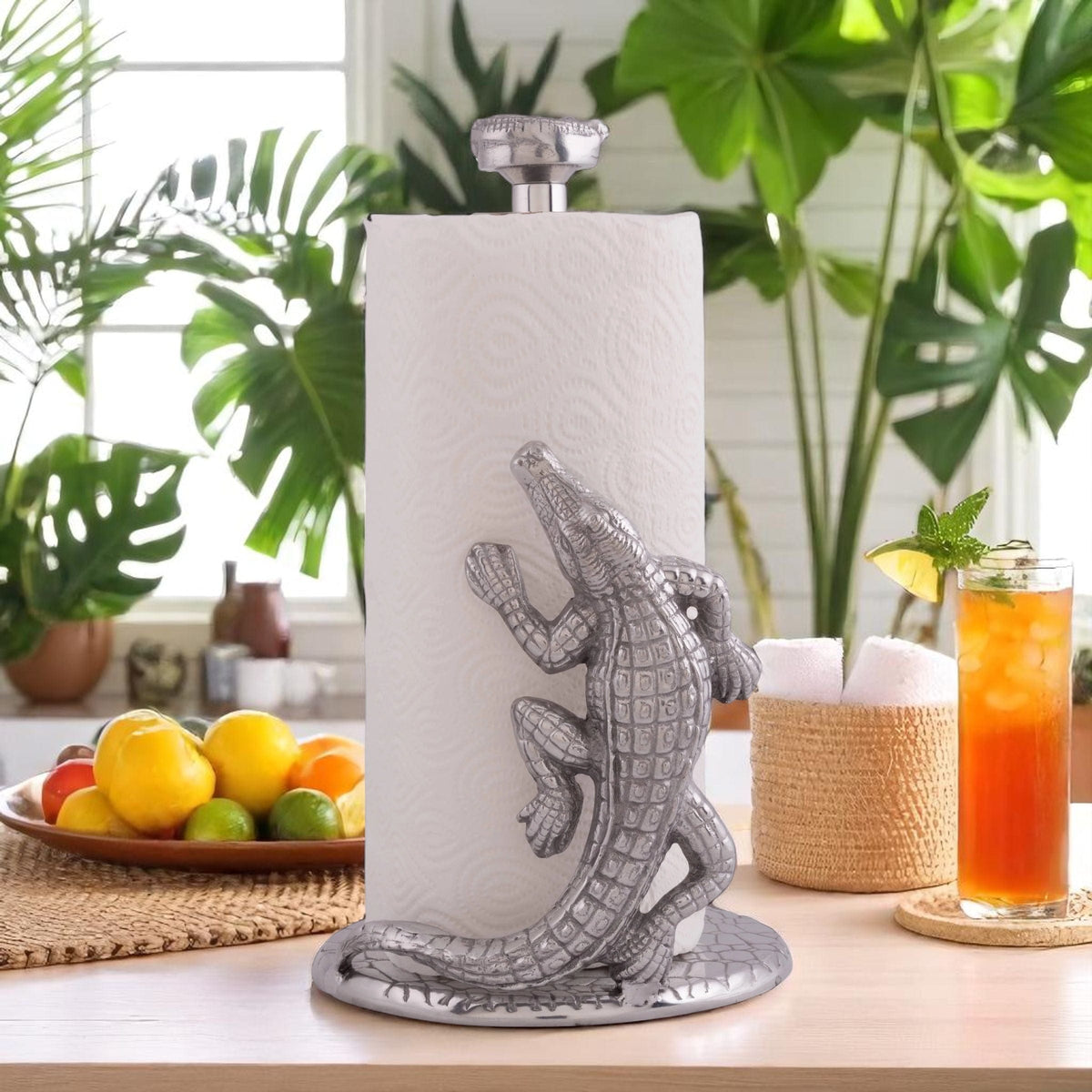 Arthur Court Alligator Alligator Paper Towel Holder