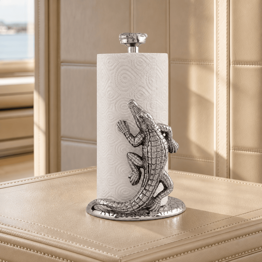 Arthur Court Alligator Alligator Paper Towel Holder