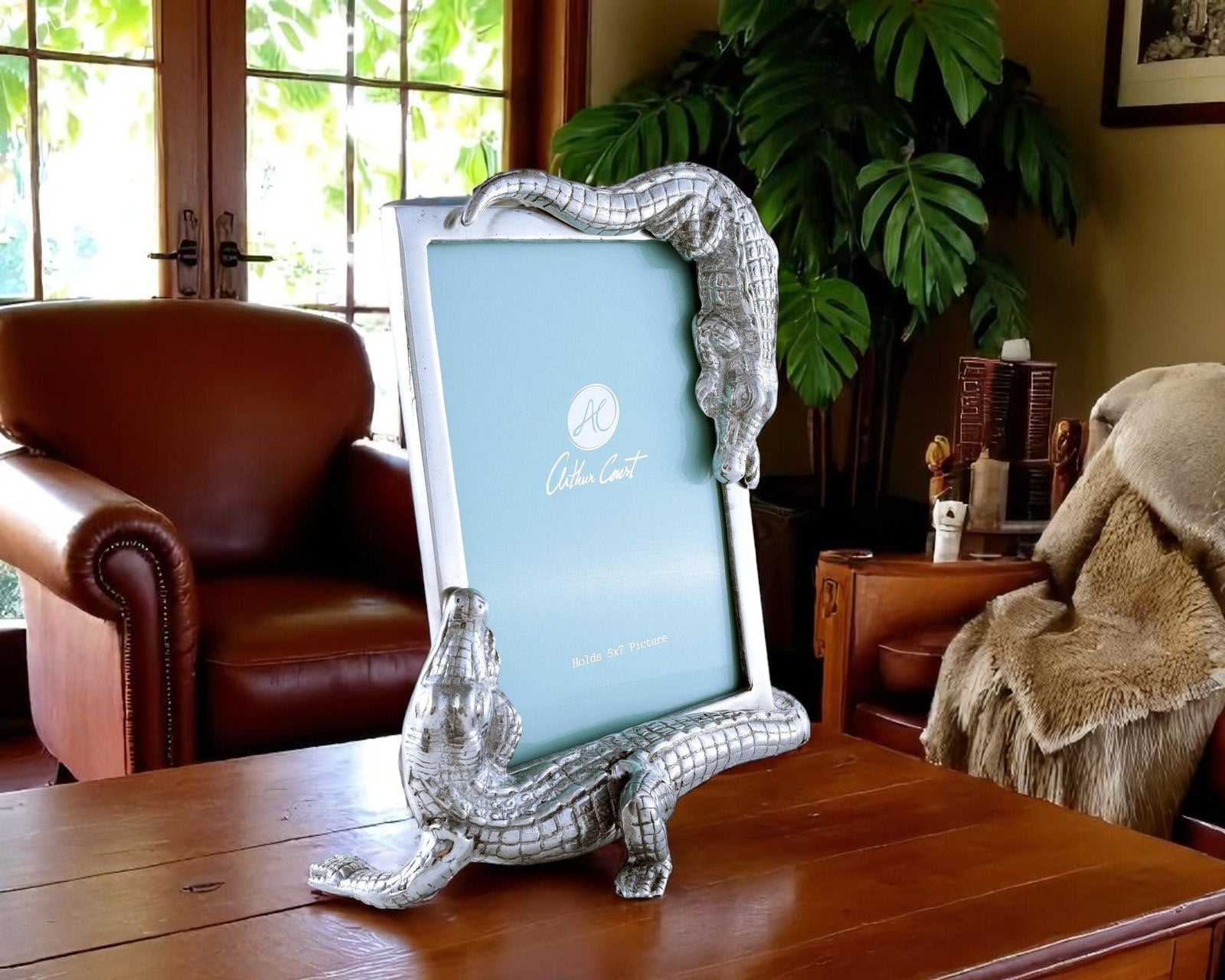 Arthur Court Alligator Alligator Photo Frame