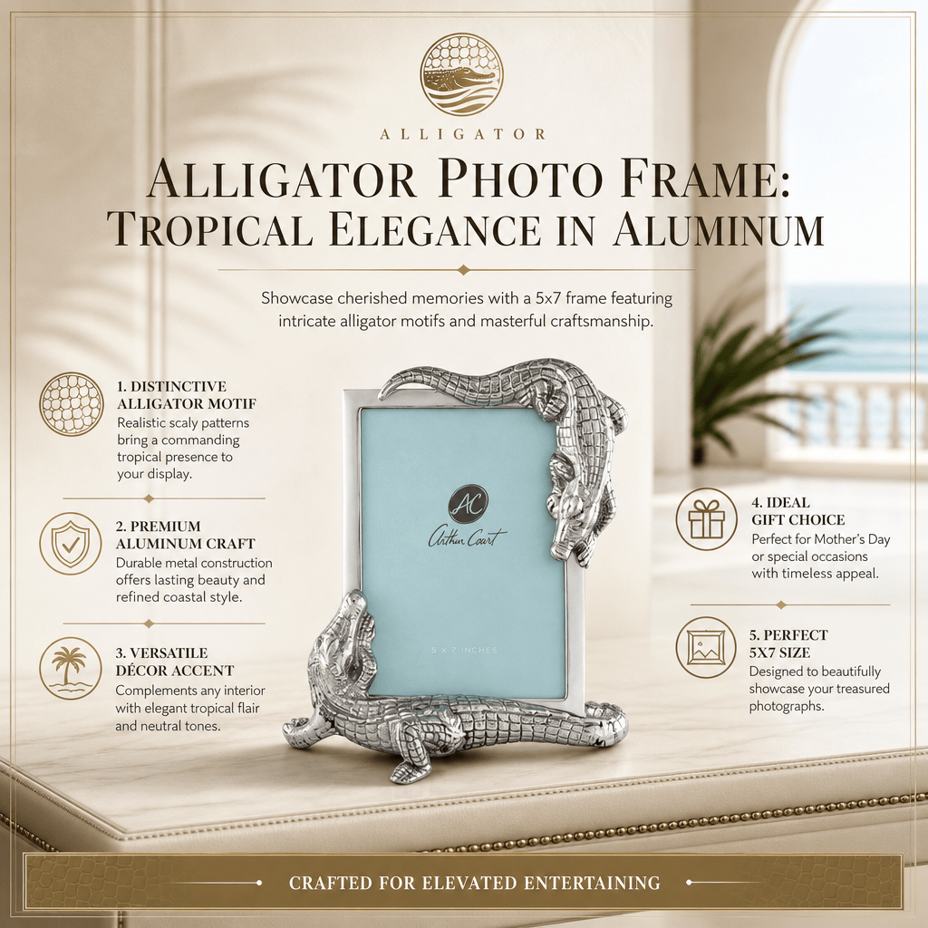 Arthur Court Alligator Alligator Photo Frame