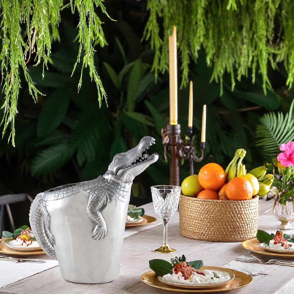 Arthur Court Alligator Alligator Pitcher