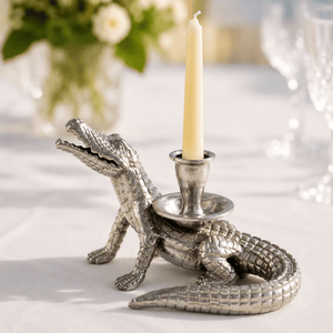 Arthur Court Alligator Alligator Taper Candle Holders