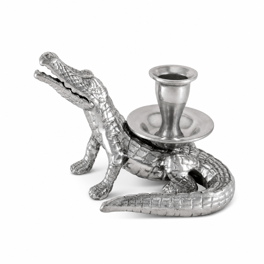 Arthur Court Alligator Alligator Taper Candle Holders