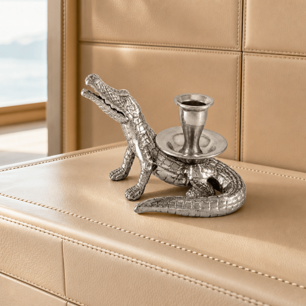 Arthur Court Alligator Alligator Taper Candle Holders