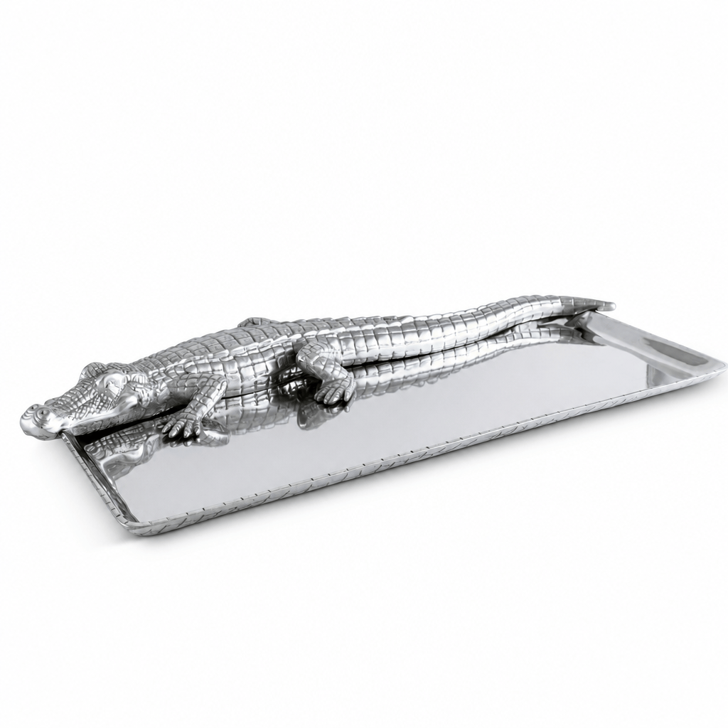 Arthur Court Alligator Alligator Tray 9x20