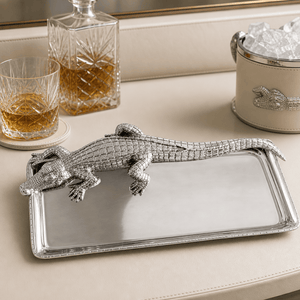 Arthur Court Alligator Alligator Tray 9x20