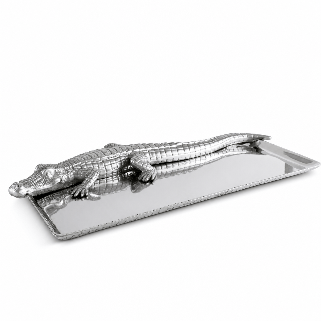 Arthur Court Alligator Alligator Tray 9x20