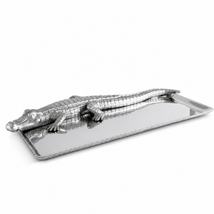 Arthur Court Alligator Alligator Tray 9x20
