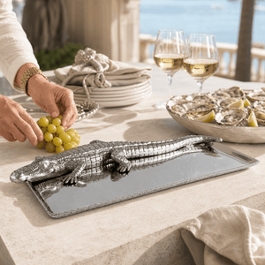 Arthur Court Alligator Alligator Tray 9x20