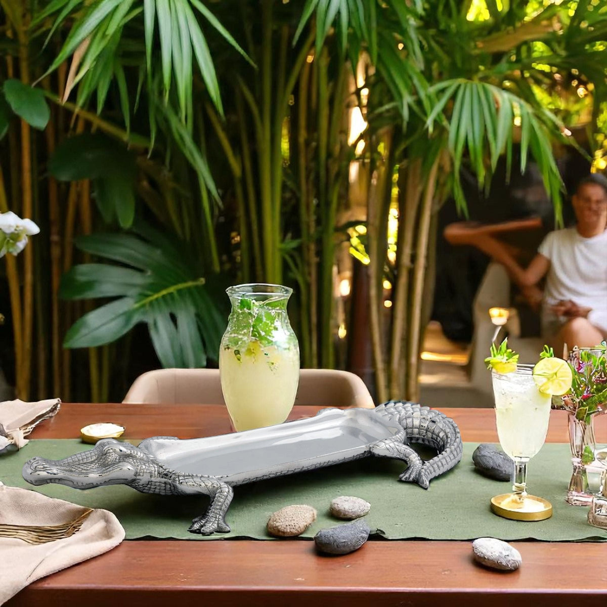 Arthur Court Alligator Alligator Tray Figural