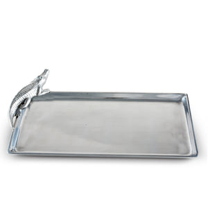 Arthur Court Alligator Alligator Tray Figural 6x12