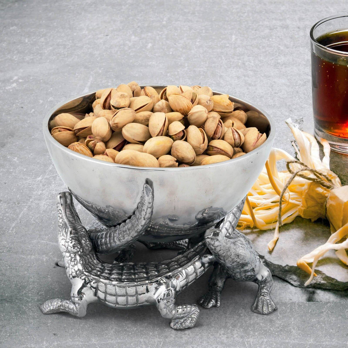 Arthur Court Alligator Elevated Alligator Bowl 5.5 inches