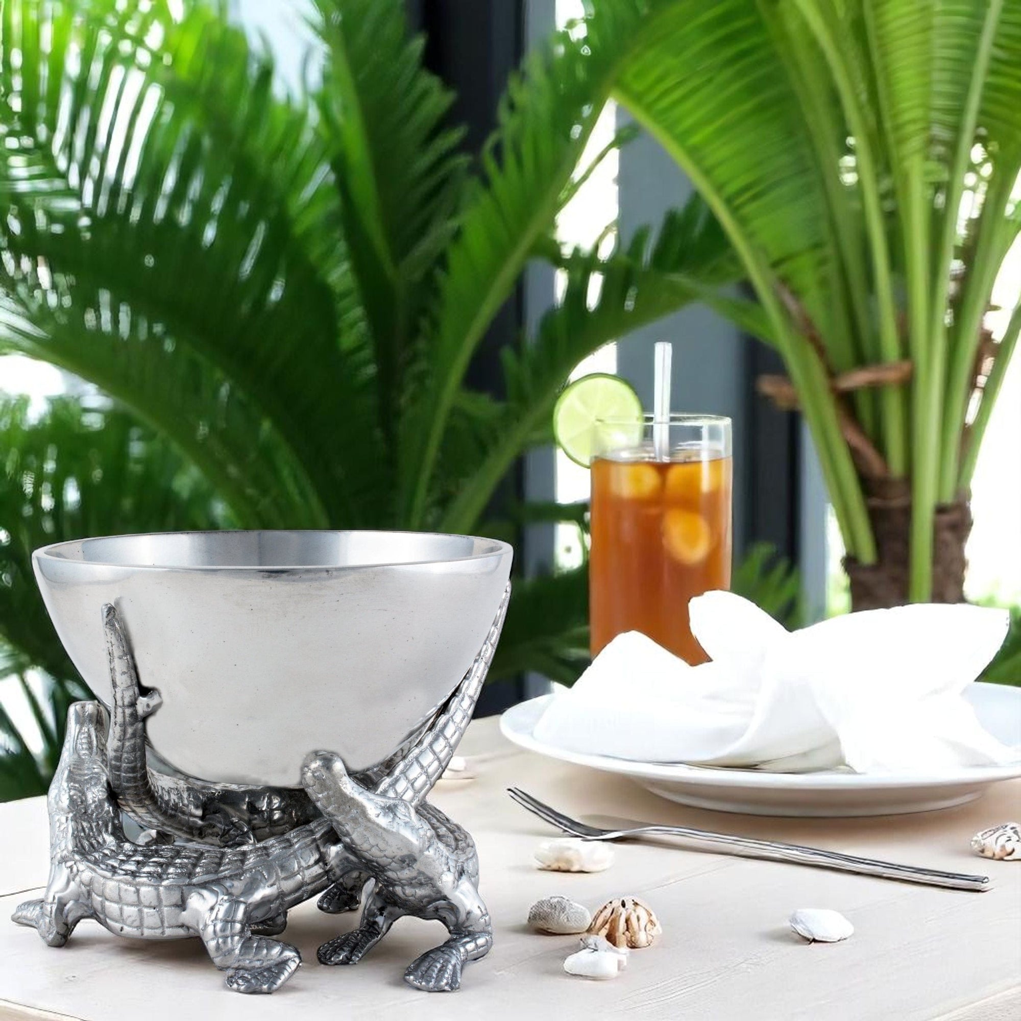 Arthur Court Alligator Elevated Alligator Bowl 5.5 inches