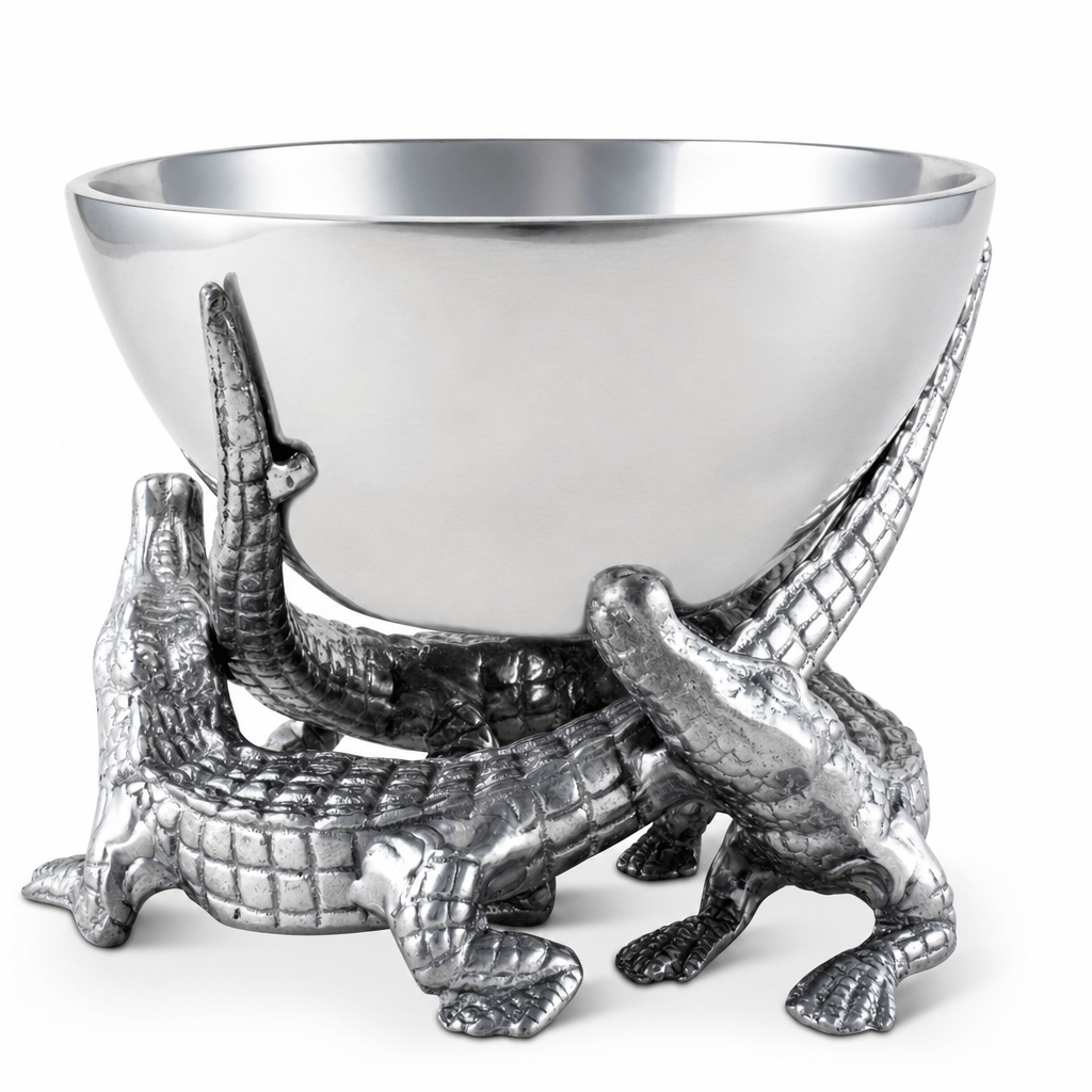 Arthur Court Alligator Elevated Alligator Bowl 5.5 inches