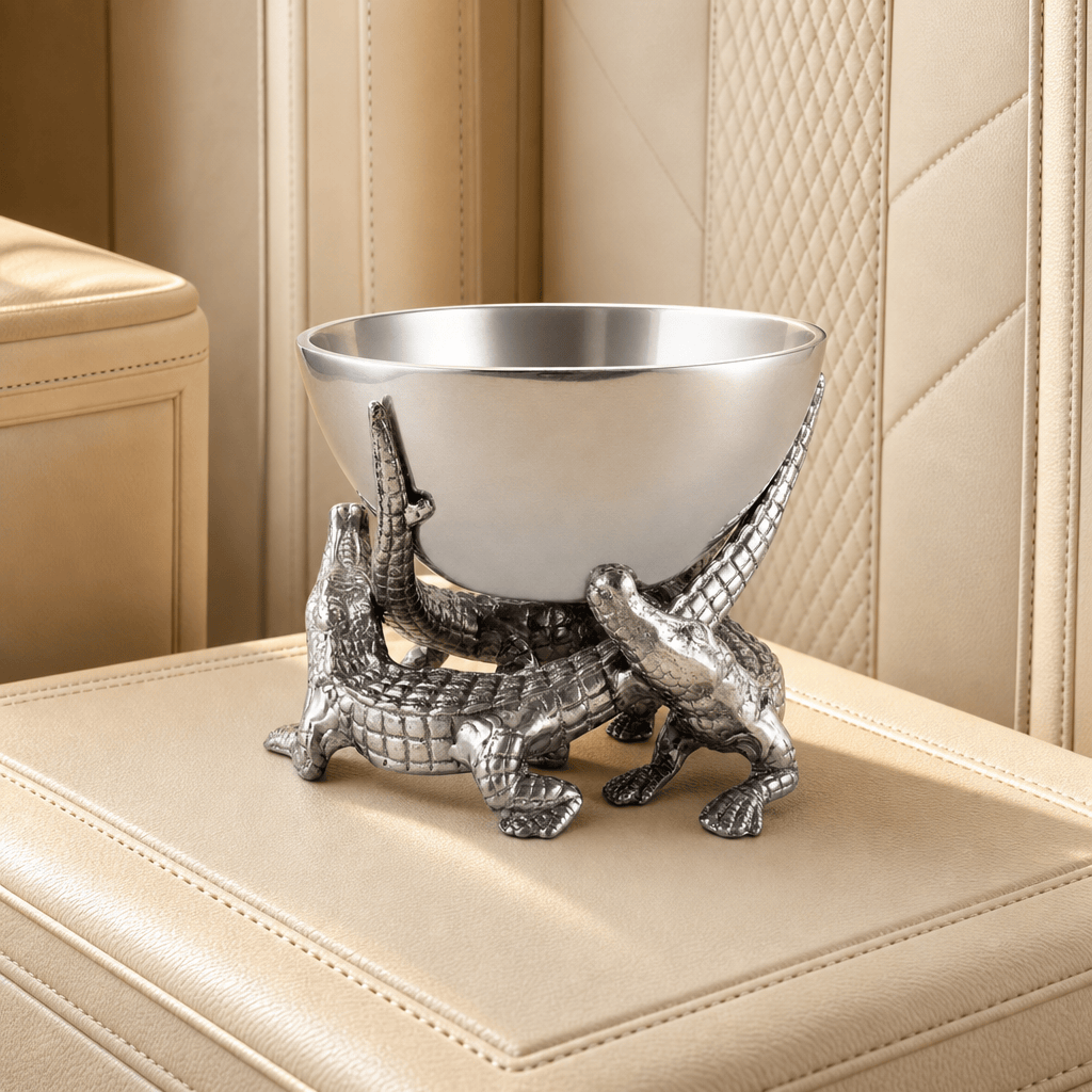 Arthur Court Alligator Elevated Alligator Bowl 5.5 inches