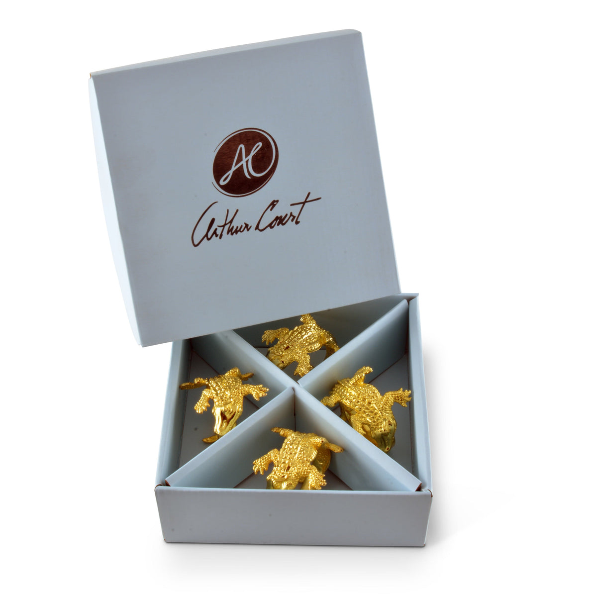 Arthur Court Alligator Gold Alligator Napkin Rings