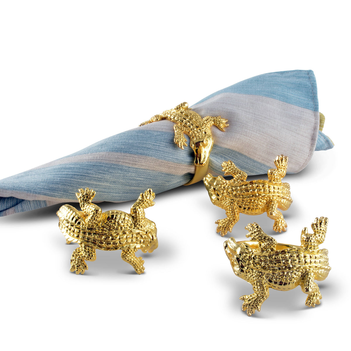 Arthur Court Alligator Gold Alligator Napkin Rings