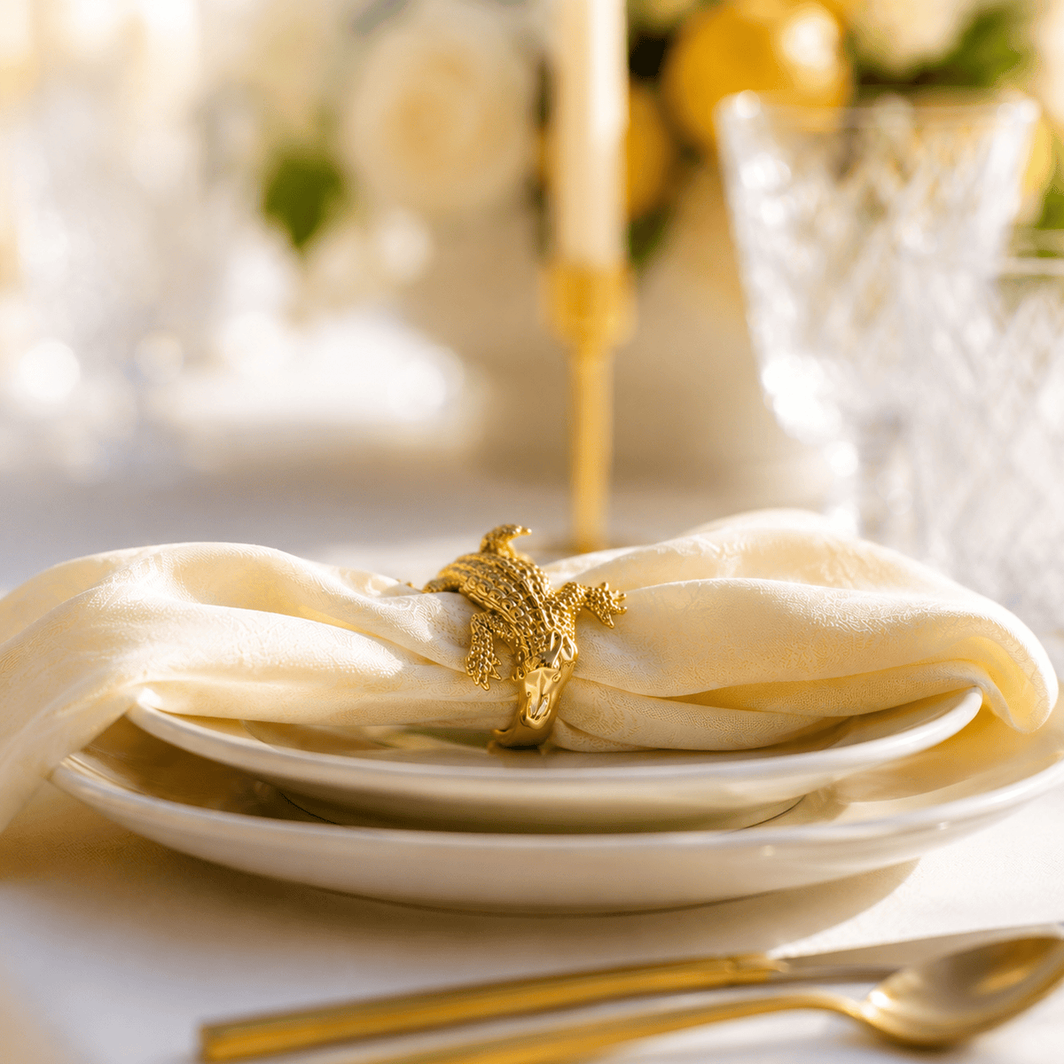 Arthur Court Alligator Gold Alligator Napkin Rings