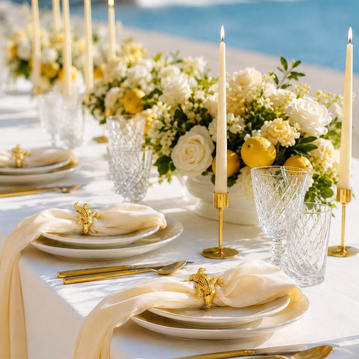 Arthur Court Alligator Gold Alligator Napkin Rings