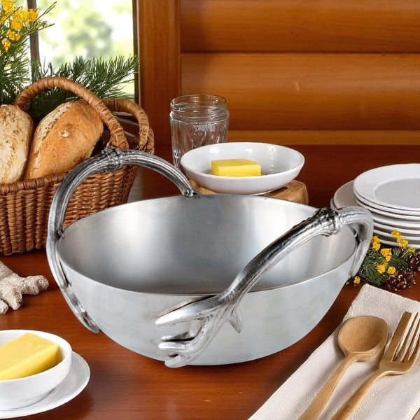 Arthur Court's Stunning Deer Antler Handle Fruit Bowl | Lodge