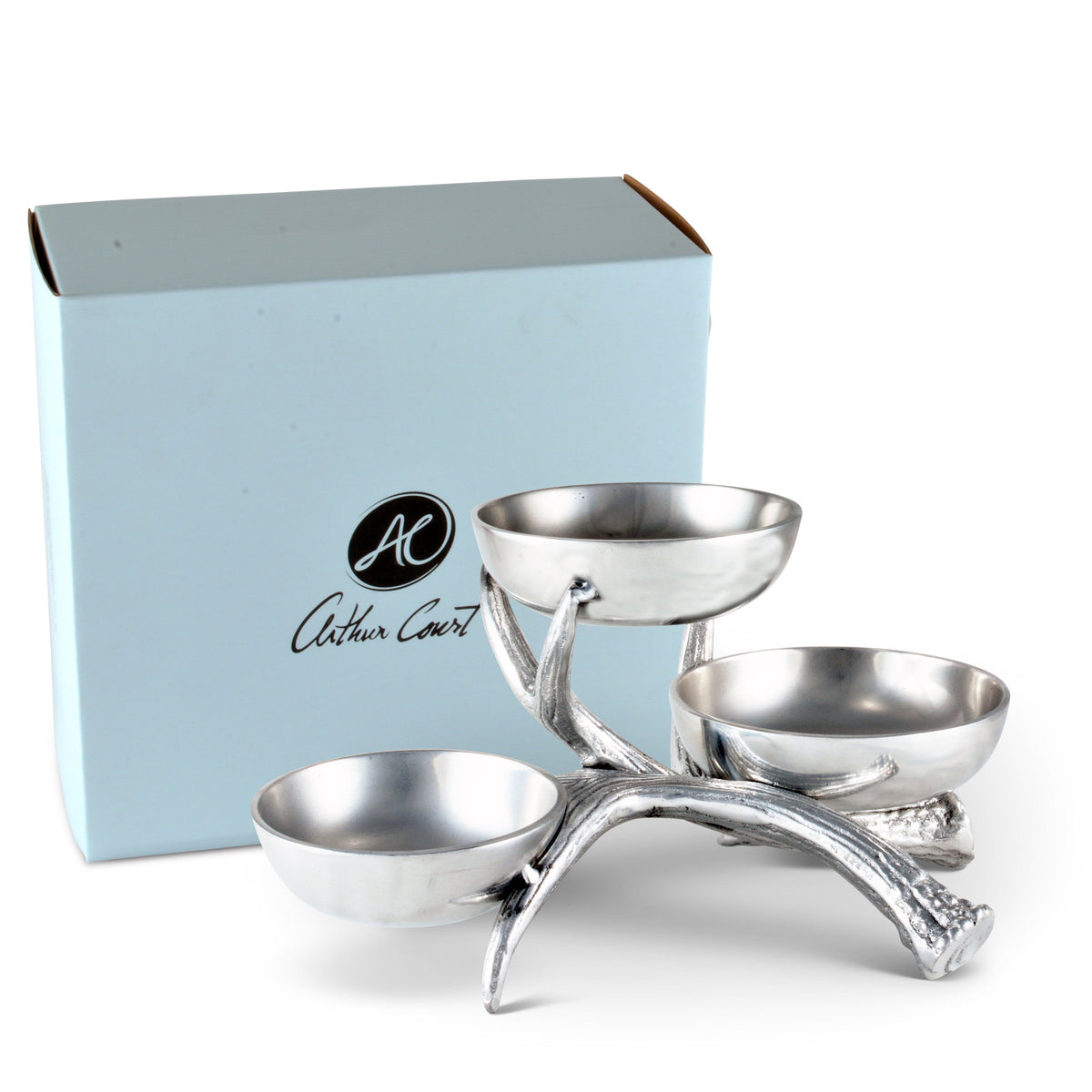 Arthur Court Antler Antler 3-Tiered Bowl