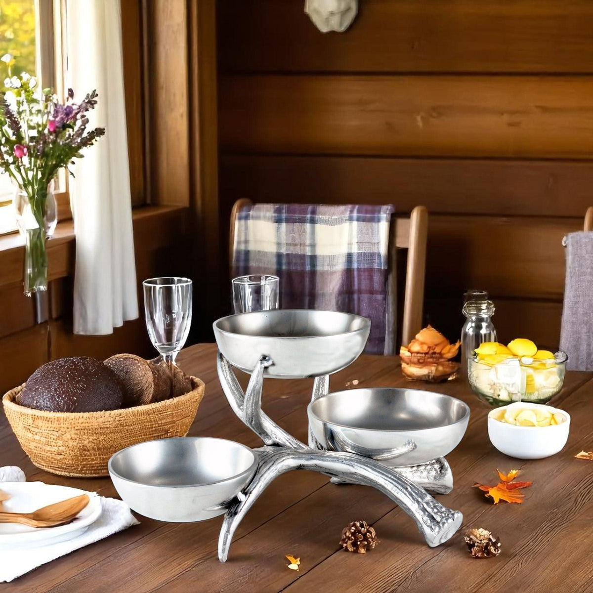 Arthur Court Antler Antler 3-Tiered Bowl