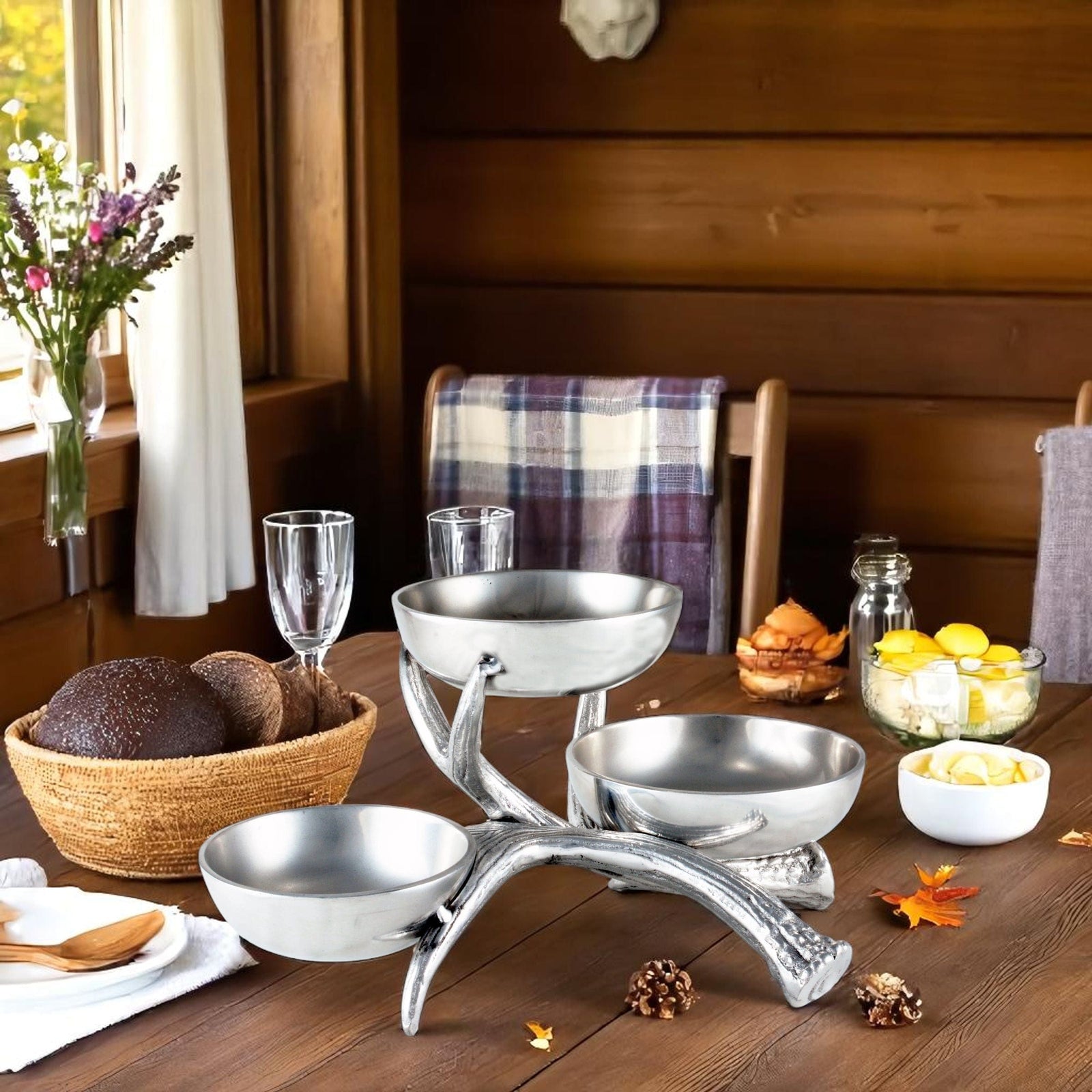 Arthur Court Antler Antler 3-Tiered Bowl