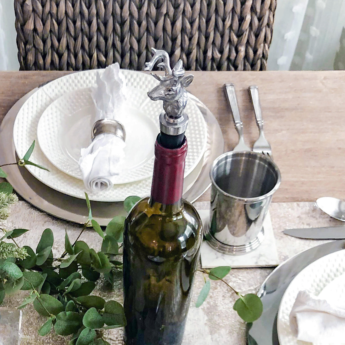 Arthur Court Antler Antler Bottle Stopper