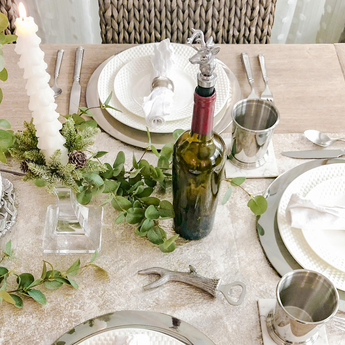 Arthur Court Antler Antler Bottle Stopper