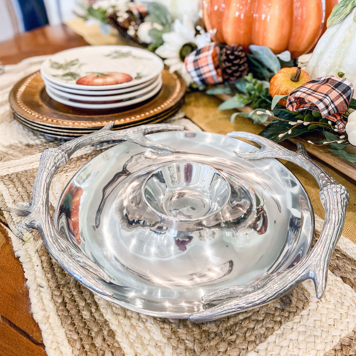 Arthur Court Antler Antler Chip and Dip