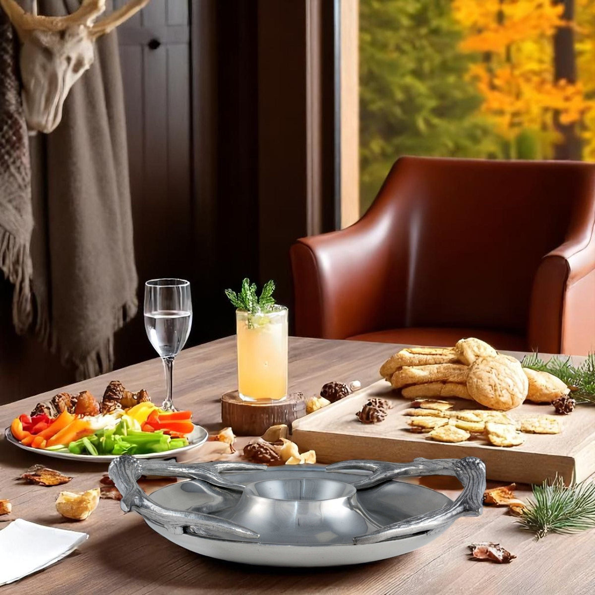 Arthur Court Antler Antler Chip and Dip