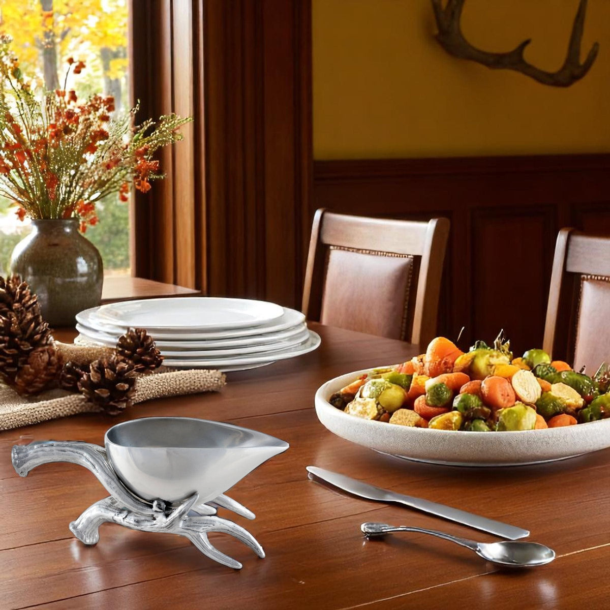 Arthur Court Antler Antler Gravy Boat