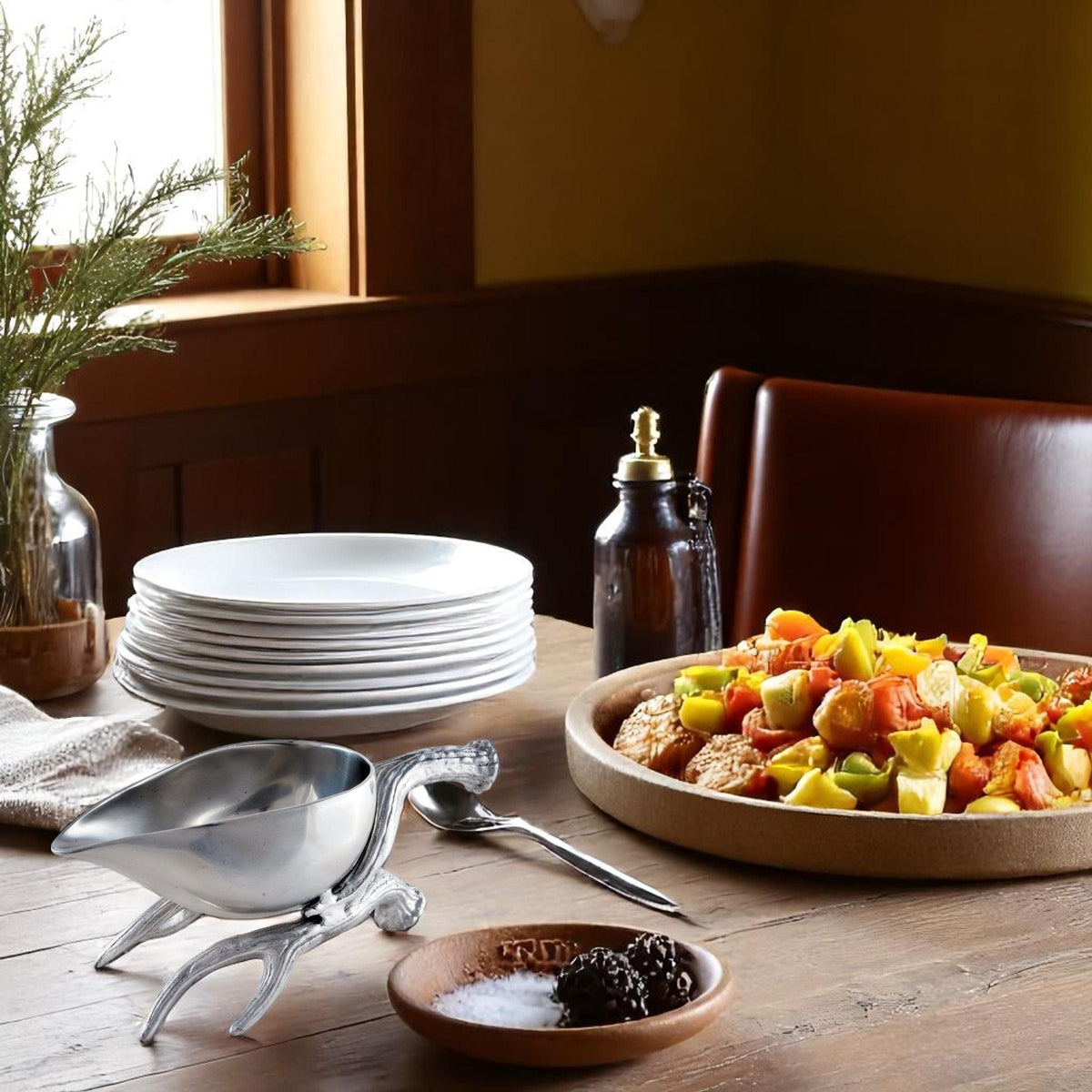 Arthur Court Antler Antler Gravy Boat