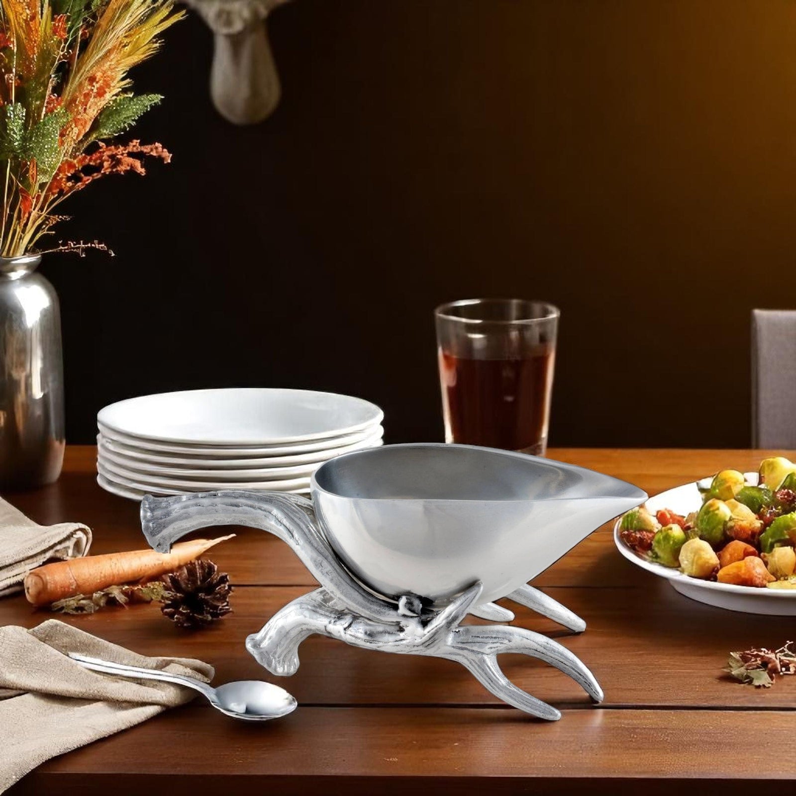 Arthur Court Antler Antler Gravy Boat